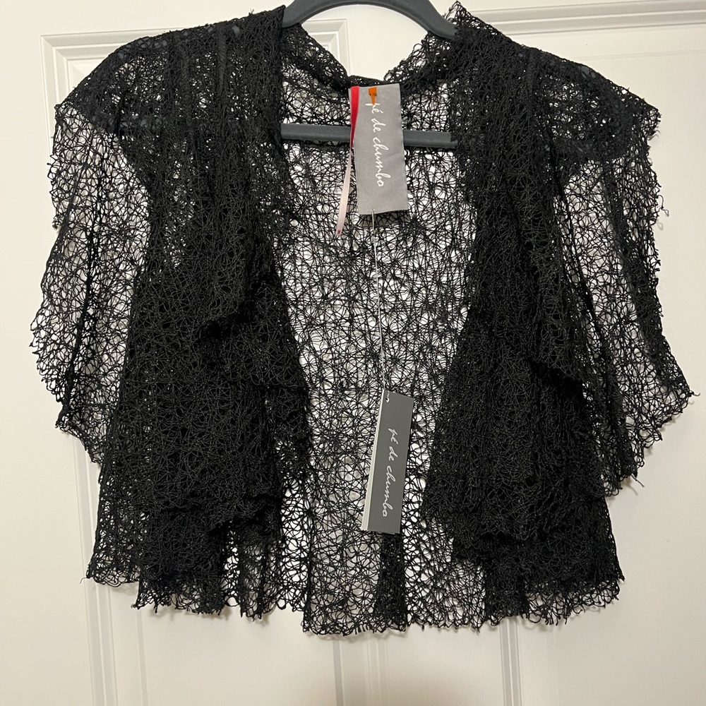 Pe de Chumbo lace agryle coat size M
